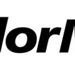 Black and white stylized text logo with the word 'world'.