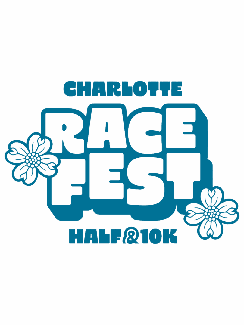 Charlotte Race Fest logo with flowers.